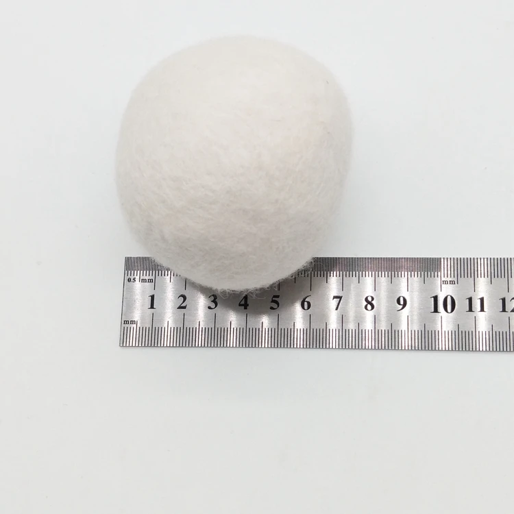 

Good quality factory directly felt organic natural reusable xl 100% wool dryer balls, White/grey/customized color