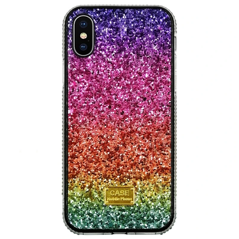 

Bling Rainbow Glitter Phone Case For iPhone 11 Pro Max SE 2020 Case Bling Diamond TPU Case For iPhone 8 Plus XR XS Max Cover