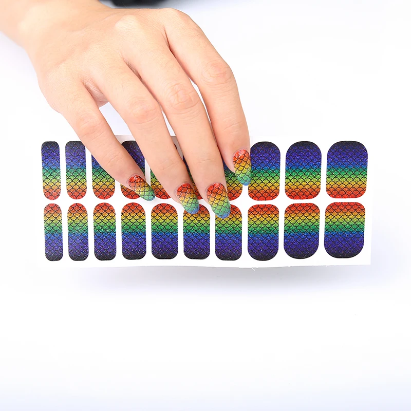 

new design nails supplier Self adhesive nail polish stickers, Cmyk