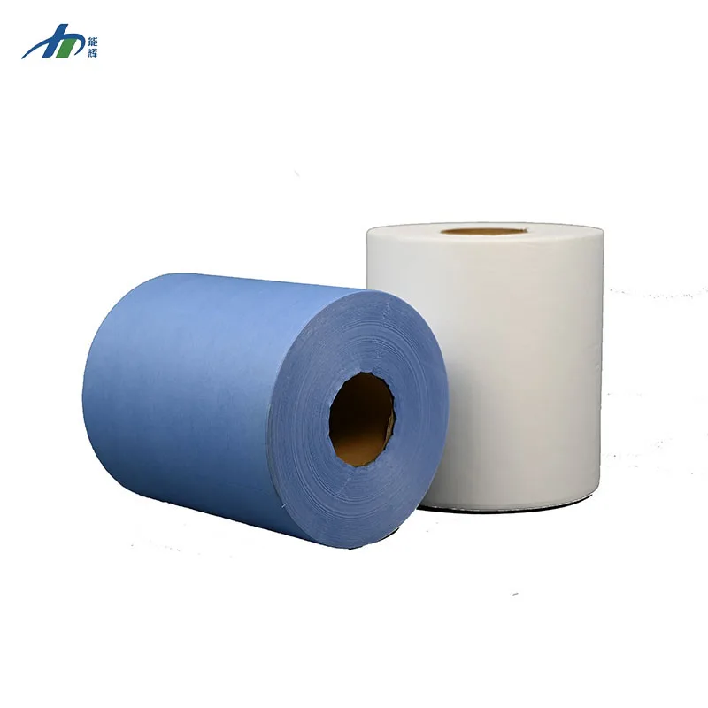 

Nonwoven Disposable Industrial Cleaning Wiper Paper Roll Customized Blue, White, blue