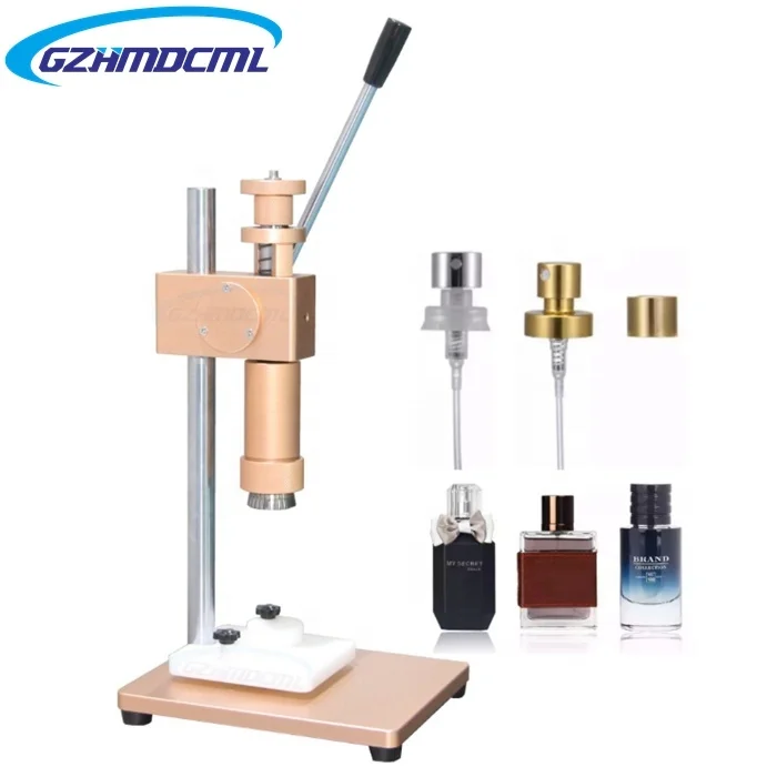 

Manual Perfume Glass Bottle Crimping Machine Capper and Collar Press Packing Aerosol Sprayer Crimper Capping Pressing Equipment