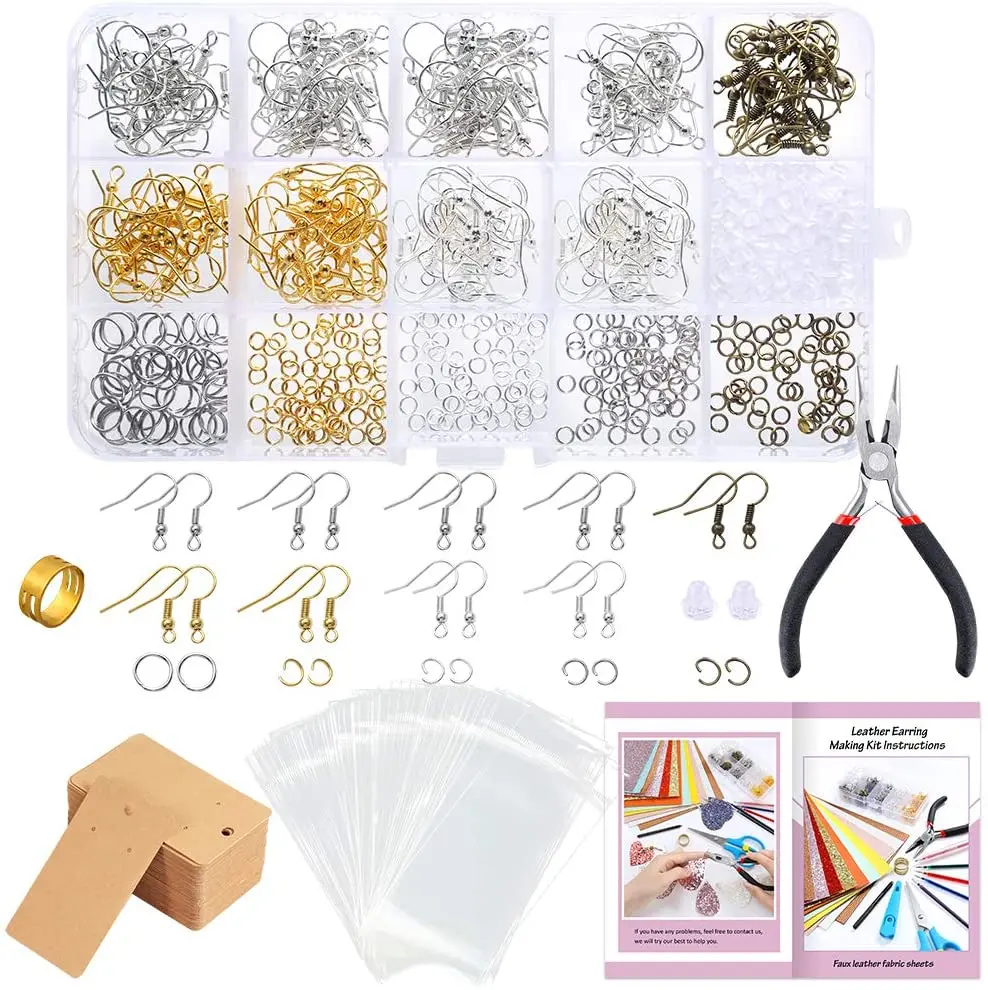 

Earring Making Kit Earring Hooks for Jewelry Making Jump Ring Opener Earring Repair Charms For Jewelry Making, As picture