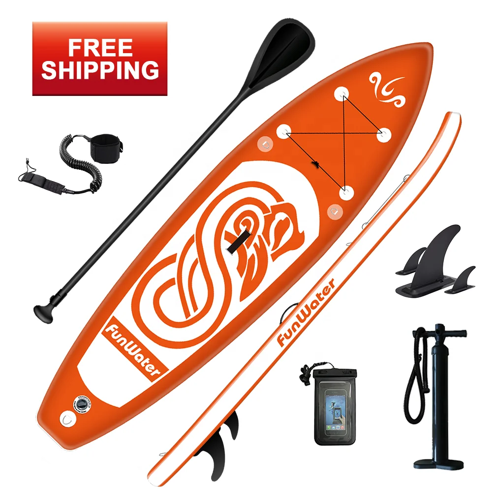 

FUNWATER Free shipping inflatable stand up paddle board prone paddle board surf accessories for unisex