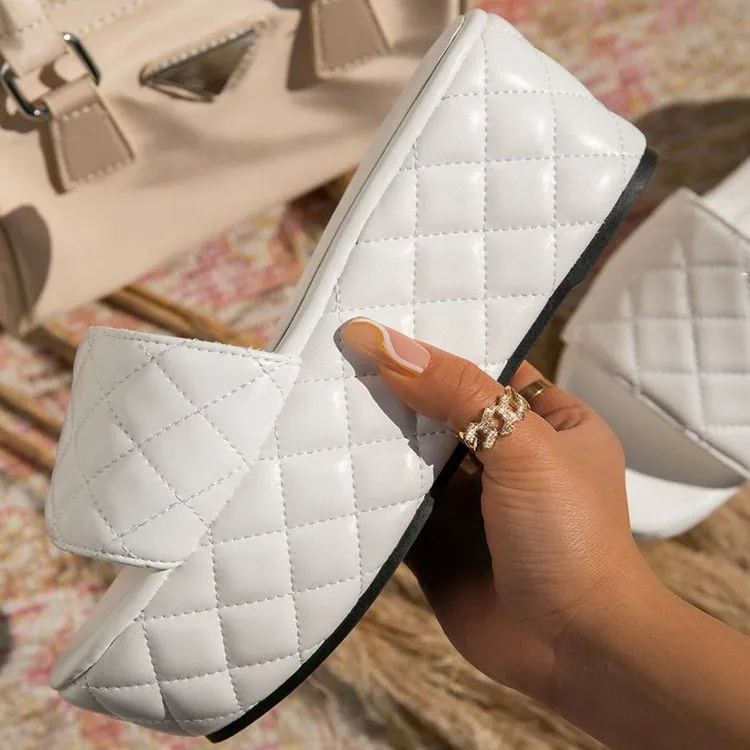 

White Trendy Slides Shoes Ladies Wedge Heel Slippers Thick Designer Women Platform Sandals 2021, As pictures or customized color