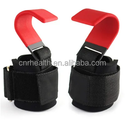 

Lifting rod hooks grip 6 mm thick neoprene padded power weight lifting training rod hook, Black,blue,red,or custom