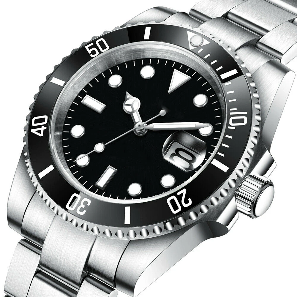 

20BAR Tandorio diving Watch 40mm black green dial Sapphire crystal Japan NH35A Automatic movement luxury men's watch luminous
