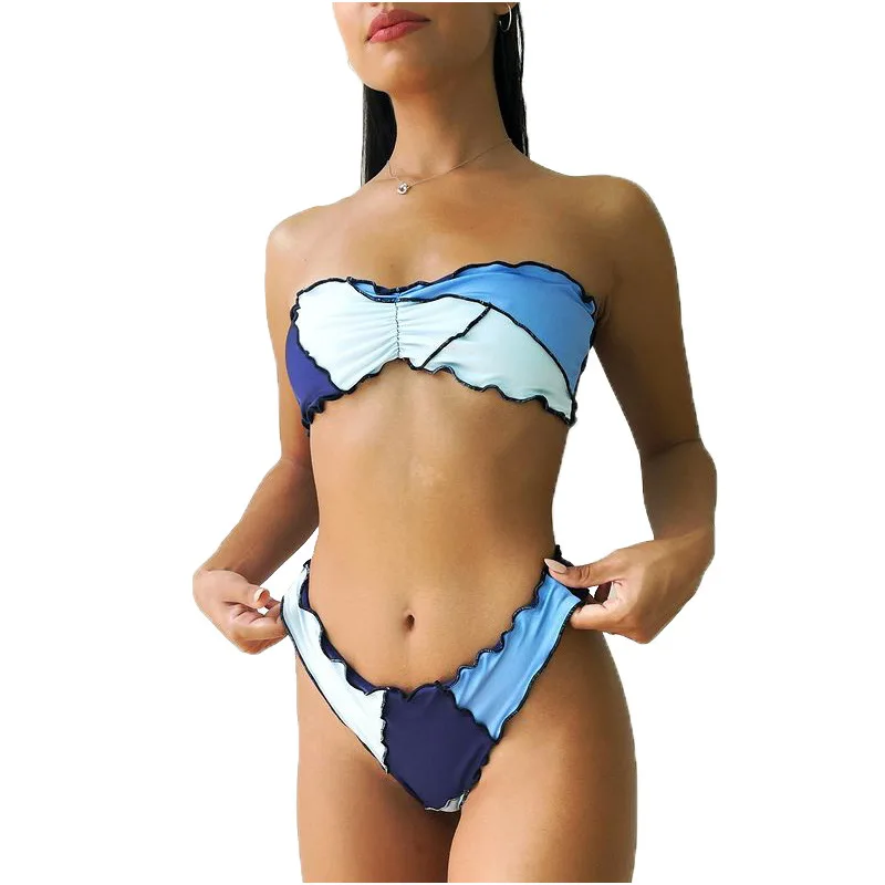 

2022 hot sale brazilian swimsuit split 2 piece swimwear & beachwear sexy swim suit sports swimwear women sexy bikini