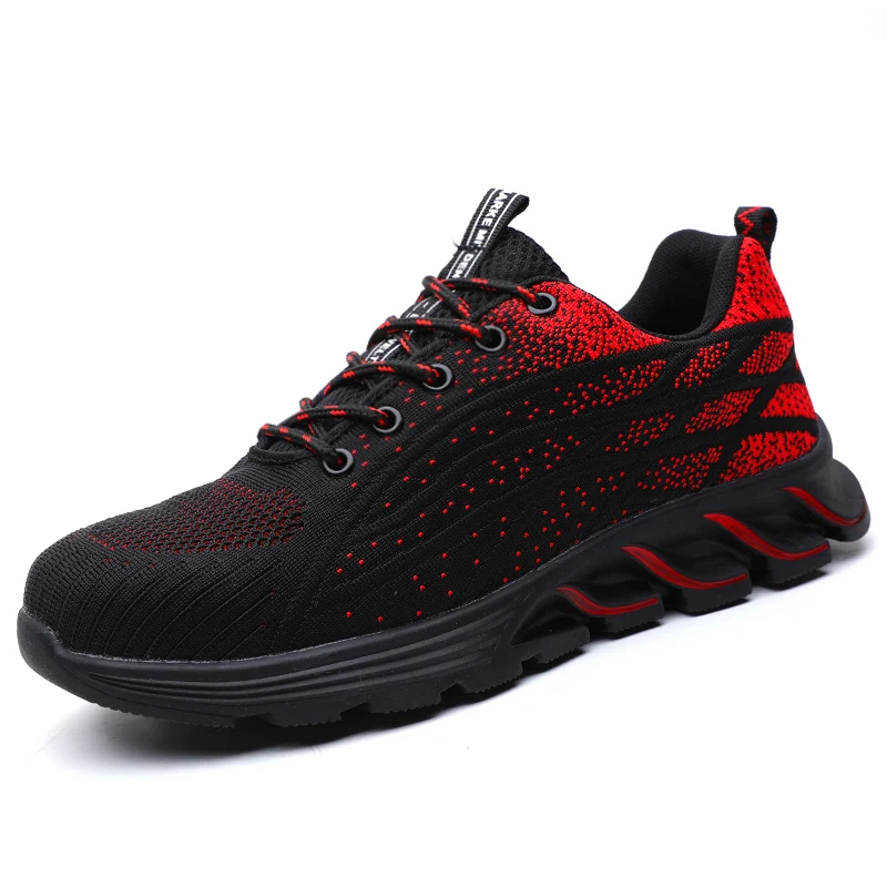 

Durable Bear Brand Flyknit Upper Rubber Outsole Material Good Prices Steel Toe Sport Safety Shoes For Men Work