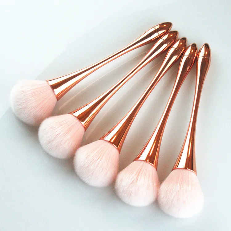 

Large Powder Mineral Brush, Kabuki Bronzer Makeup Brush for Large Coverage Loose Powder Bronzer Blush Blending Buffing, Gold