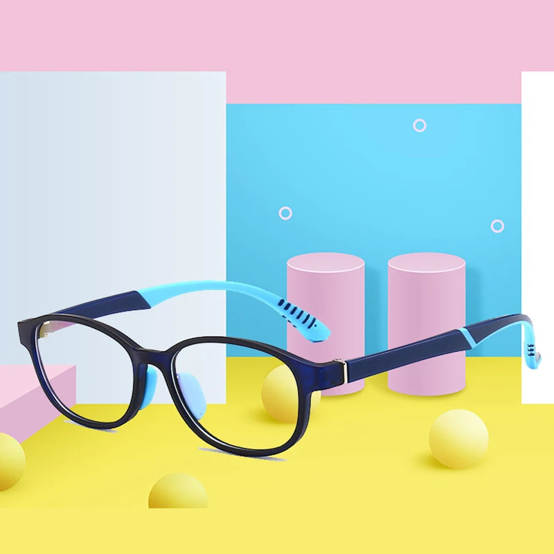 

2020 cute fashion tr90 frame anti radiation blue light blocking computer glasses for kids, Multi color