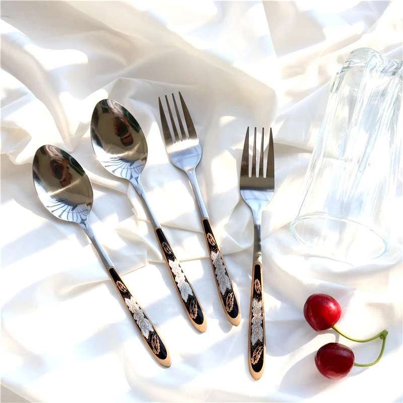 

Top Quality Stainless Steel reusable Cutlery Set Gift Box cutlery set