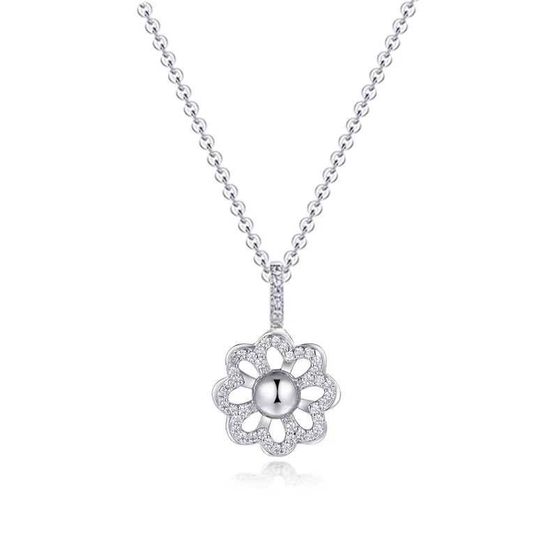 

Designer Crystal Charm Sun Flower Rotary Jumping Round Jewel Plated Silver Chain Gold Pendant, Pendant Necklace, Pendant