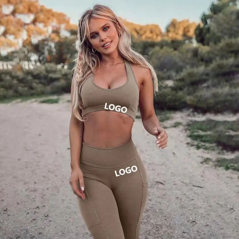 

Blind Dropshipping Sports Gym Wear 2 Piece Sports Bra And Shorts Suit Active Women Yoga Fitness Workout Yoga Short Sets clothing