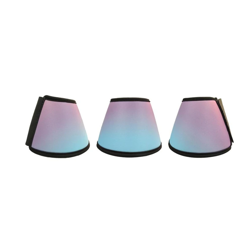 

New Design Durable and Light weight Rainbow Horse Riding Equipment Horse Bell Boots, Customized