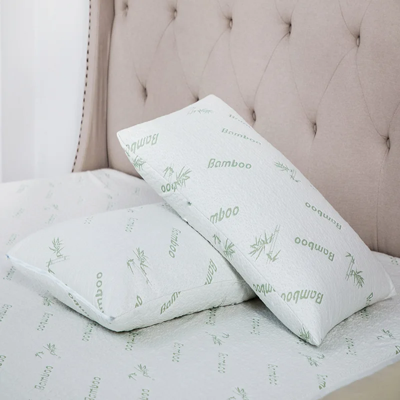 Bamboo Pillow Protectors With Zipper Super Soft Natural Hypoallergenic Quilted Pillow Covers/
