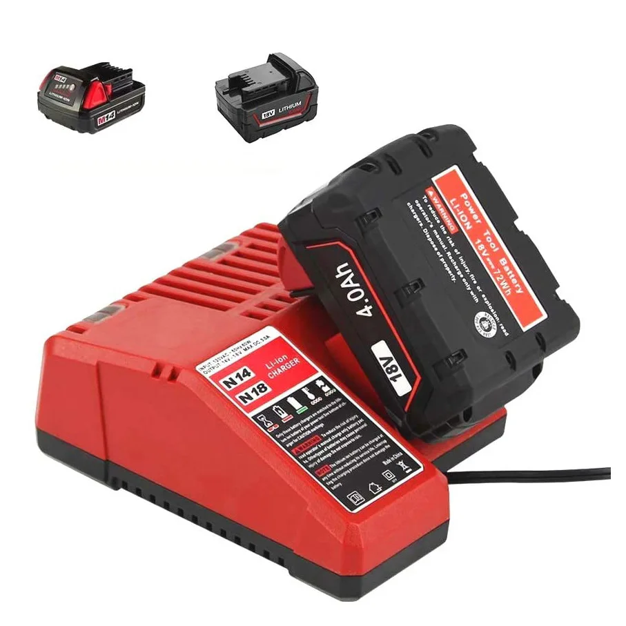 

3A Fast Li-ion Battery Charger for Milwauke M18 48-11-1815 48-11-1828 48-11-2401 48-11-2402 European plug