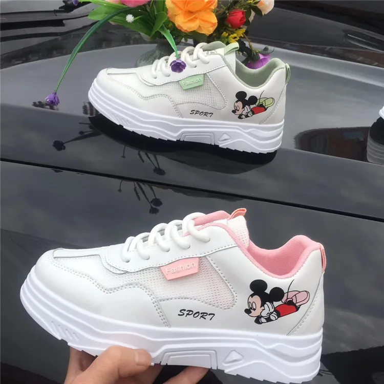 

Spot fashion 2020 casual shoes women's comfortable breathable mesh flat shoes women's sports shoes