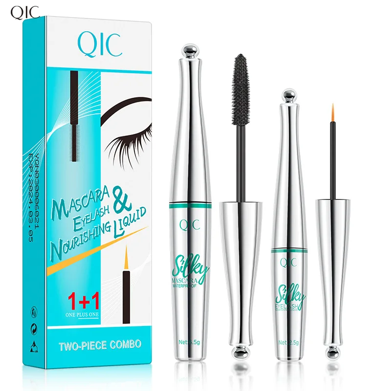 

Good-Looking Long-Lasting Thick Dual-Use Mascara 4D Silk Fiber Mascara And Fiber 2 In 1 Set Liquid Mascara + Liquid Eyeliner