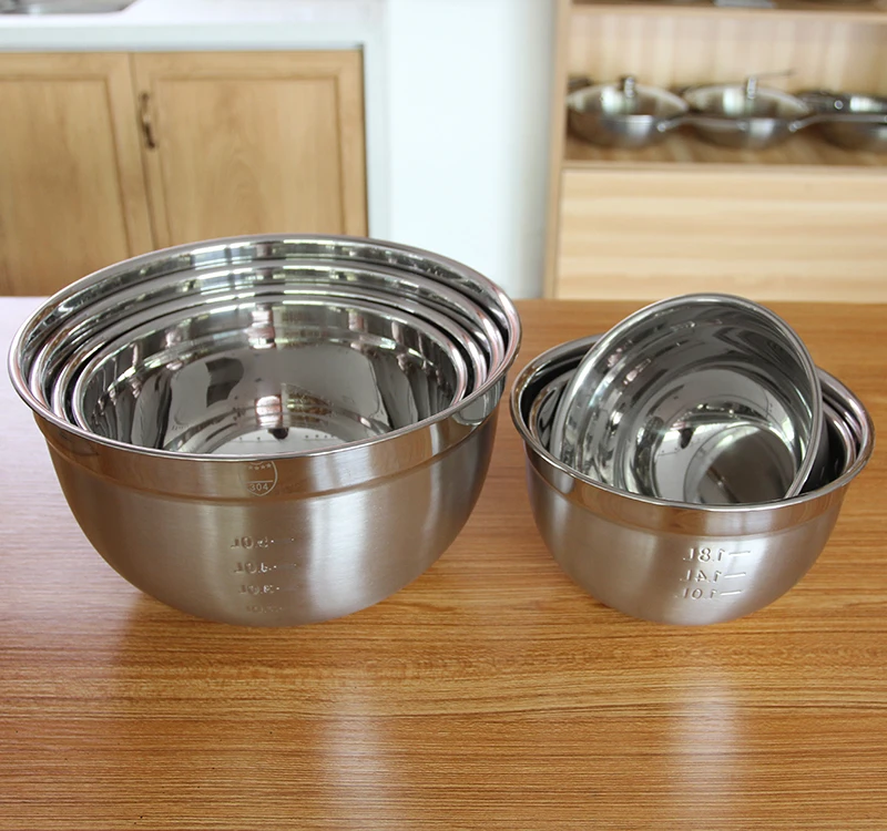Stainless Steel Thermal Serving Storage Bowls Food Mixing Bowl Salad