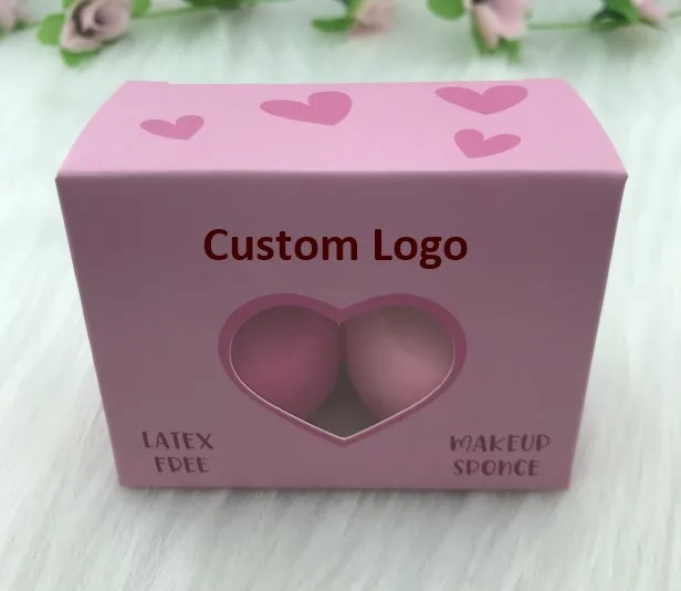 

Custom Logo Latex Free Material Make Up Sponges Soft Private Label Beauty Makeup Sponge Blender for Valentine, Customized color