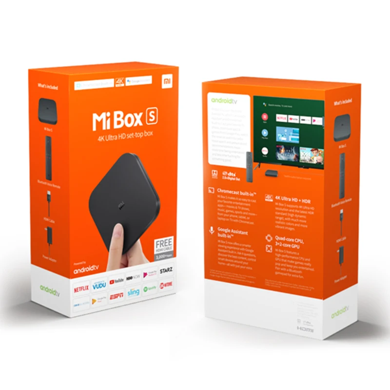 

2020 NEW Xiao mi TV Box S FOR Google Quad Core Android 8.1 Set Top Box Global Version Mi TV Box S
