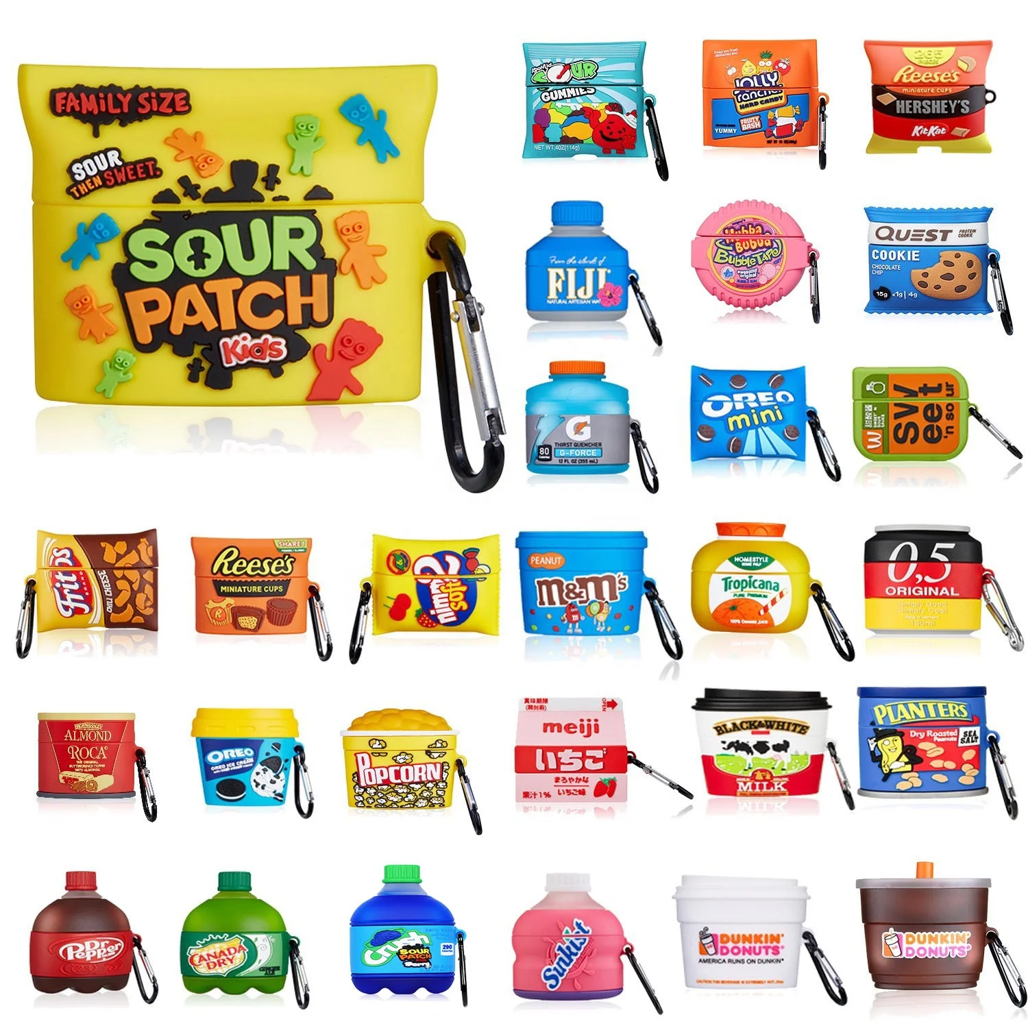 

1000+ Pattern 3D Food Mode Soft Silicone Earphone Cover For Airpod Case Wholesale For Airpods Pro Charging Box Protector, Multiple colors