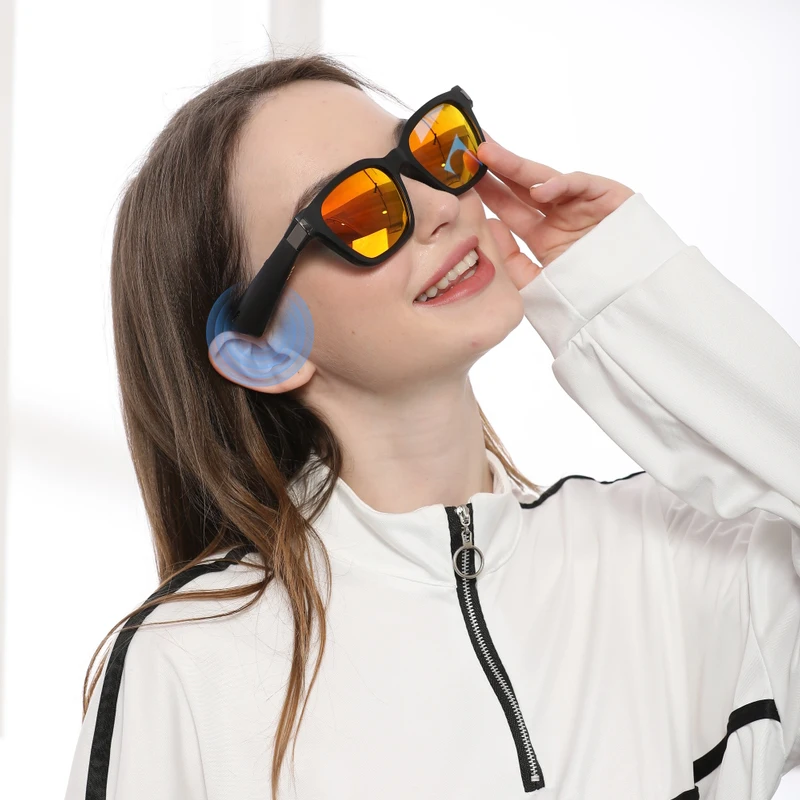 

Fashion UVA/UVB Polarized F002 ALTO Audio Sunglasses Smart Glasses with Open Ear Headphones BT 5.0 Connectivity