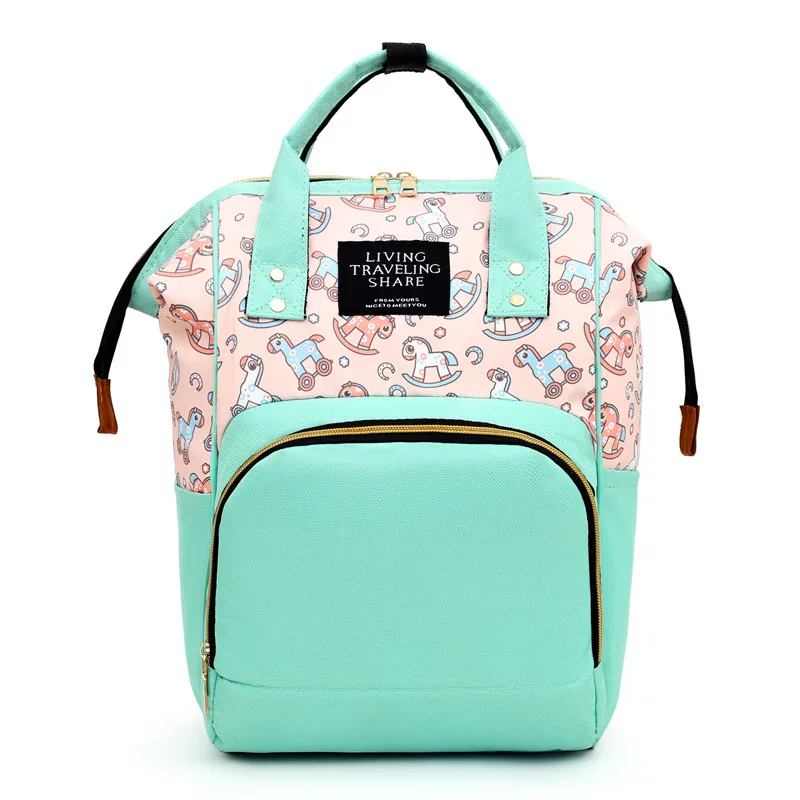 

Factory custom waterproof large capacity mommy bag fashion multifunctional baby backpack diaper bag, Customized color