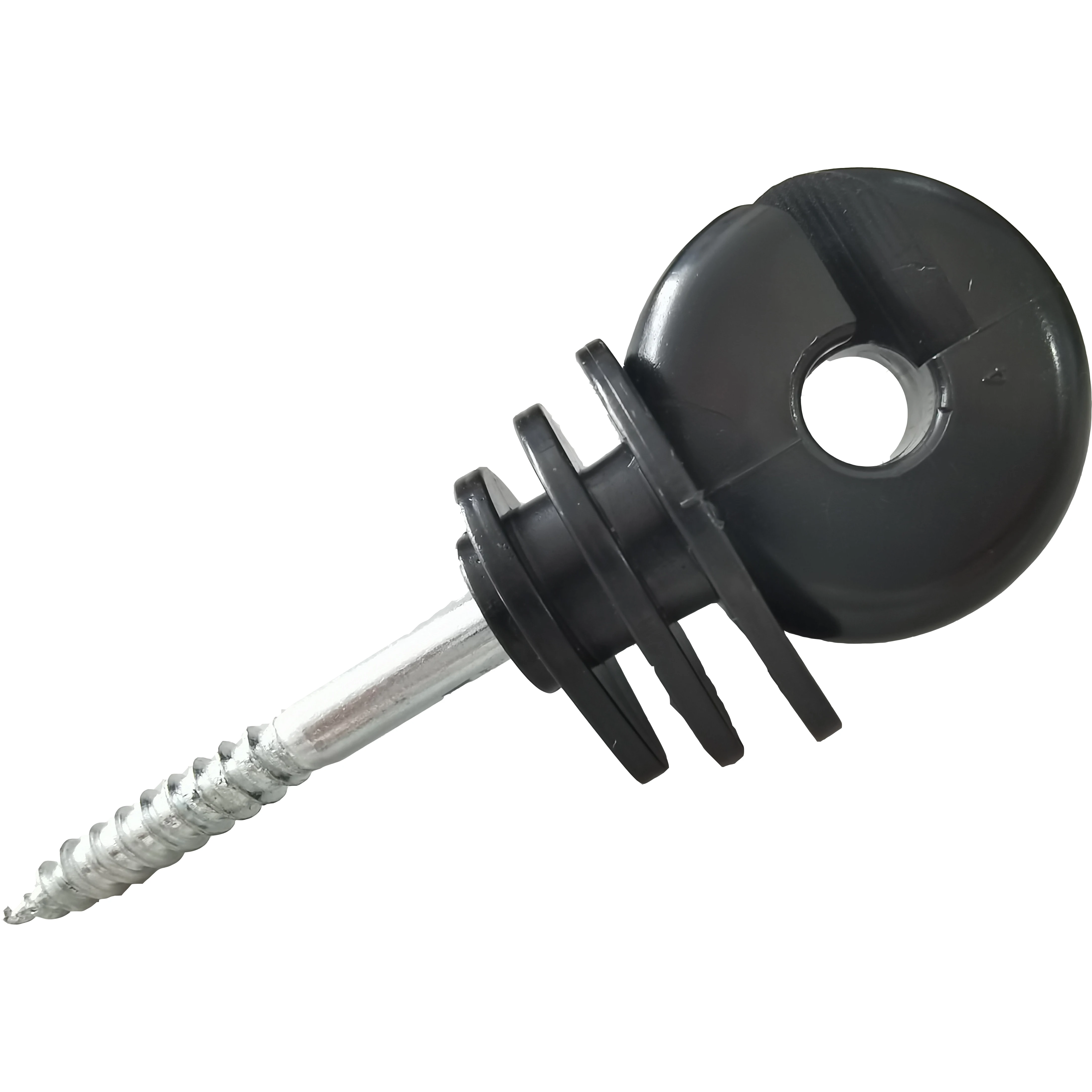

Distant Laminae Ring Insulator for wooden post of electric fence system, Black