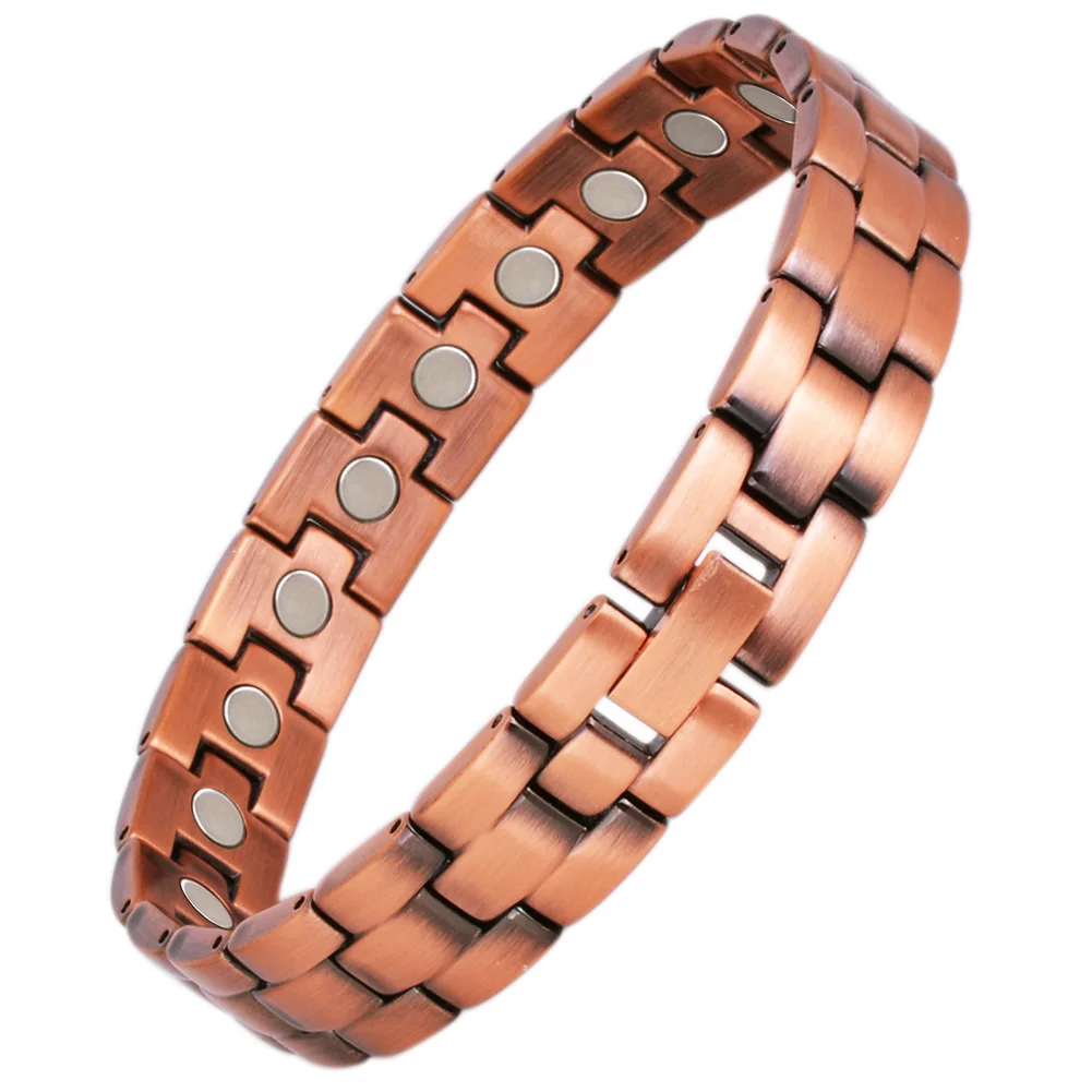 Men 4000 Gauss Magnets Arthritis Pain Relief Pure Copper Bracelet