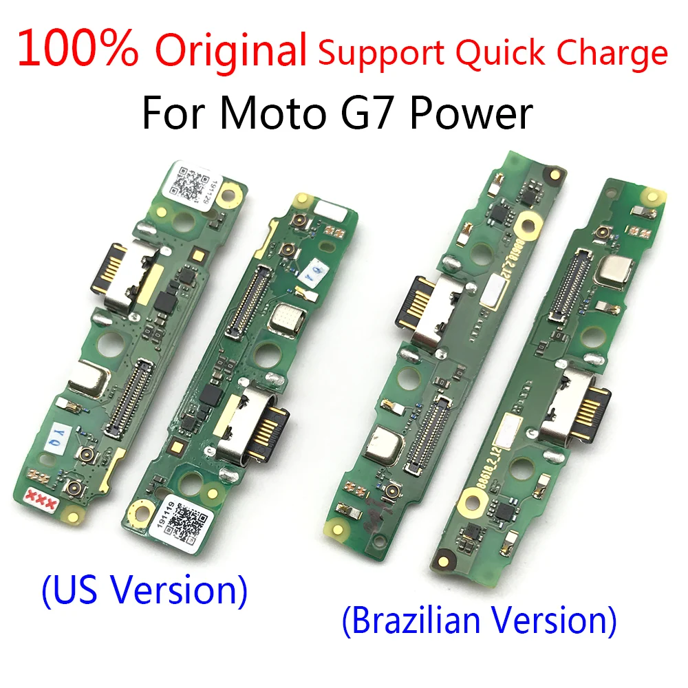 

Charging Port Connector Board Parts Flex Cable With Microphone Mic For Motorola Moto G7 Power