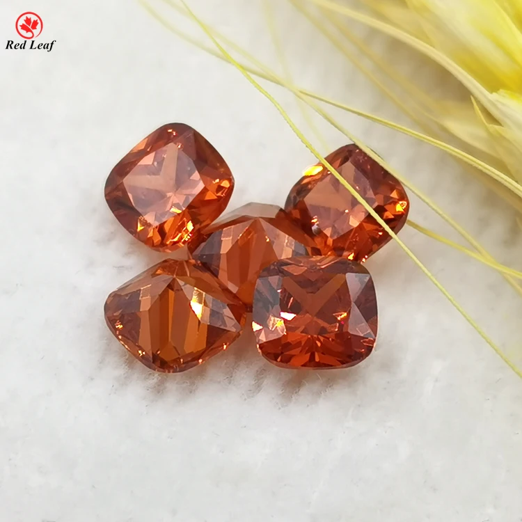

Cheap Price Orange Square Precious Stone Cz Loose Gemstone Gem Cubic Zirconia Gems