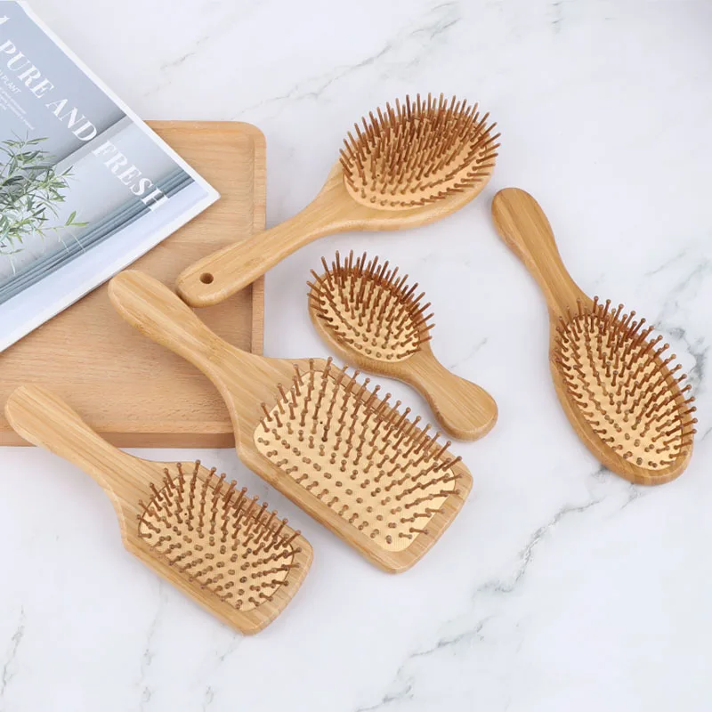

Free Sample Wholesale Eco-Friendly Natural Bamboo Hair Brush Manufacturer Magic Vent Paddle Massage Hairbrush Hair Brush Comb