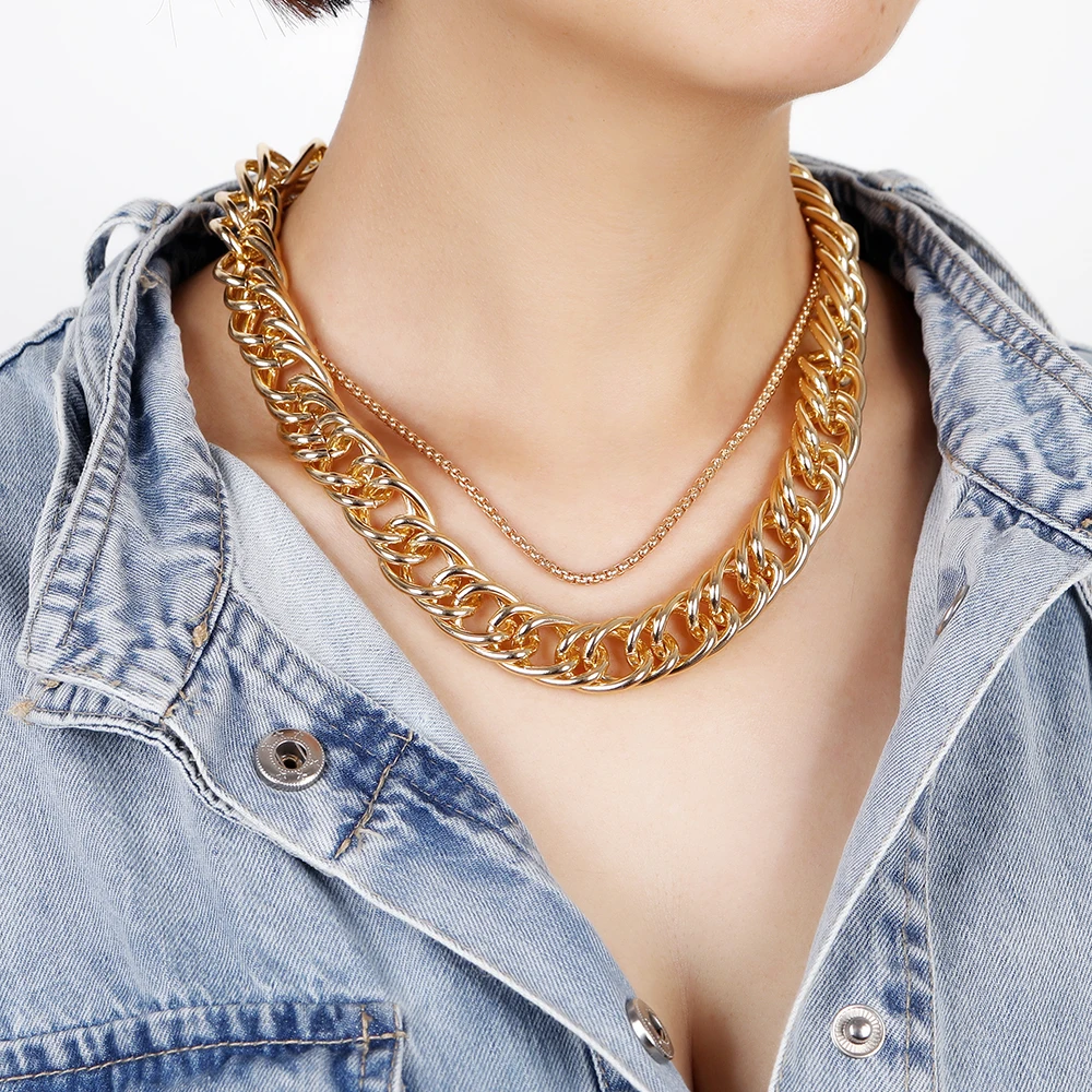 

Fashion gold jewelry chain necklace For Women wholesale N208175, Picture shows