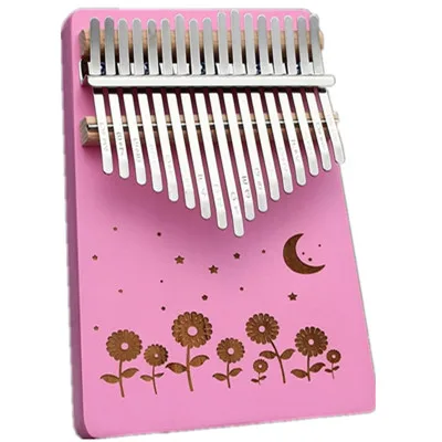 

Musical Instrument Kalimba 17 Key Wooden Kalimba Custom Kalimba Finger Piano, Pink&blue&white&wooden