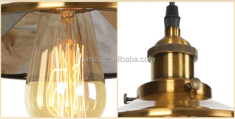 industrial brass pendant lamp