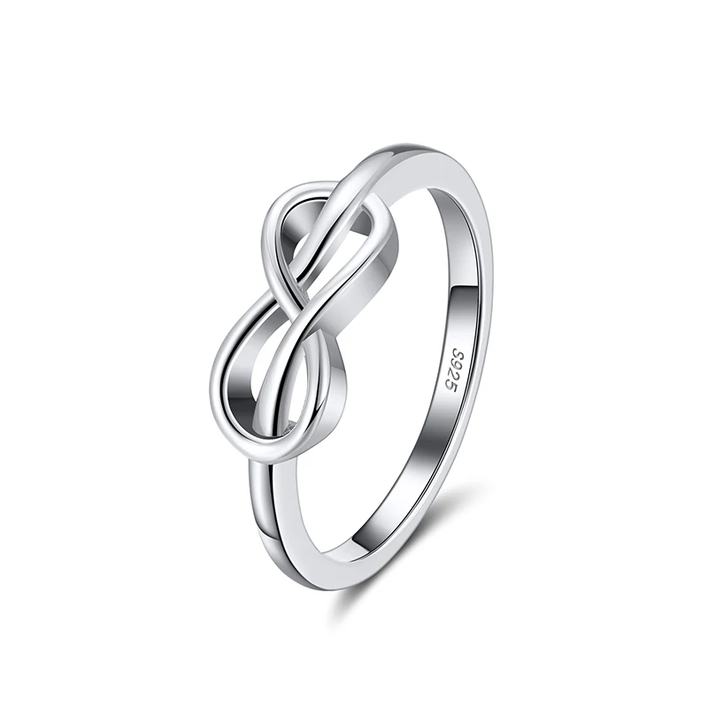 

RINNTIN SR239 fashion unique infinity ring jewelry wholesale 925 sterling silver rings for women men