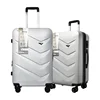 Hard shell trolley bags extendable ABS and PC material 3 pieces travel luggage set