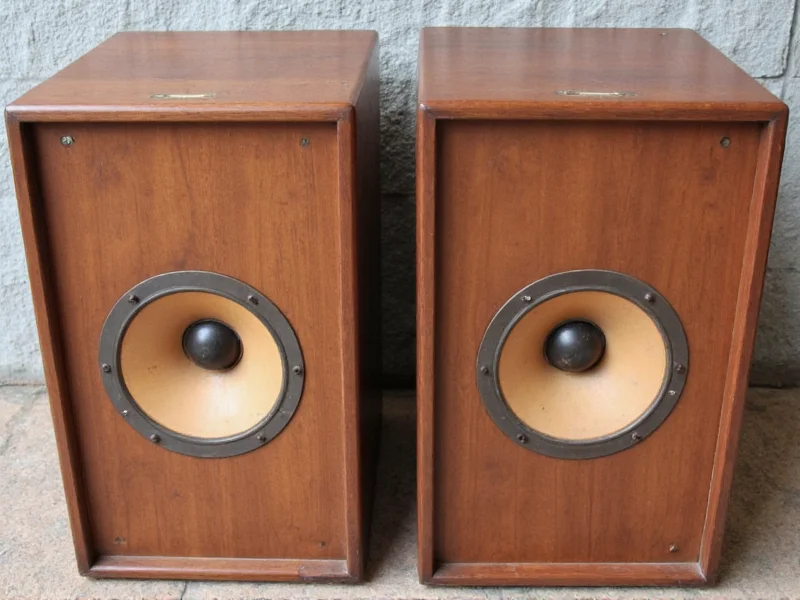 Vintage speaker cabinet restoration with new drivers and damping material