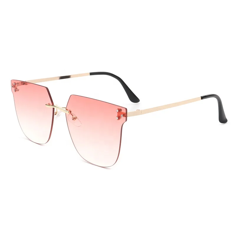

Cat Eye Lens Sun glasses Oversize Shape Shades Men Women Fashion Metal Sunglasses