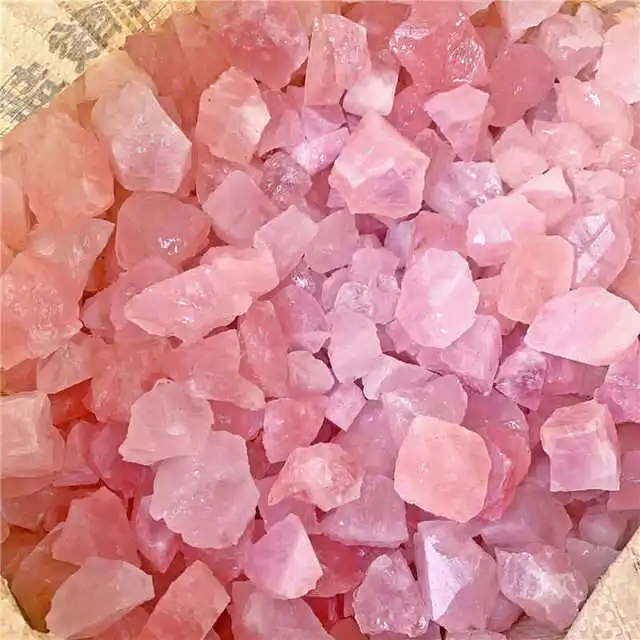 Wholesale Natural Crystal Rose Quartz Rough Healing Stone Raw Rose