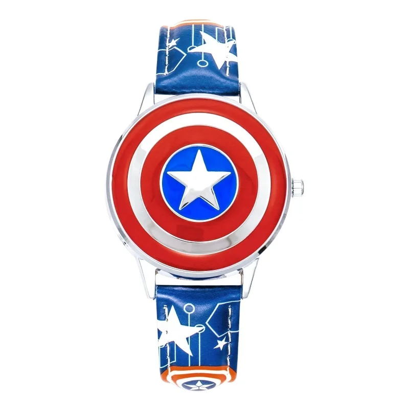 

Hot Sale Marvel Authorized Watch Factory Captain America Character Flip Watches for Kids