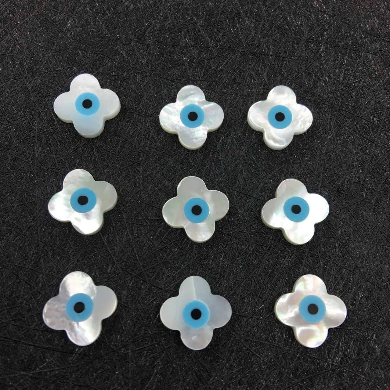 

Loose clover mother of pearl evil eye beads for diy jewelry accessories