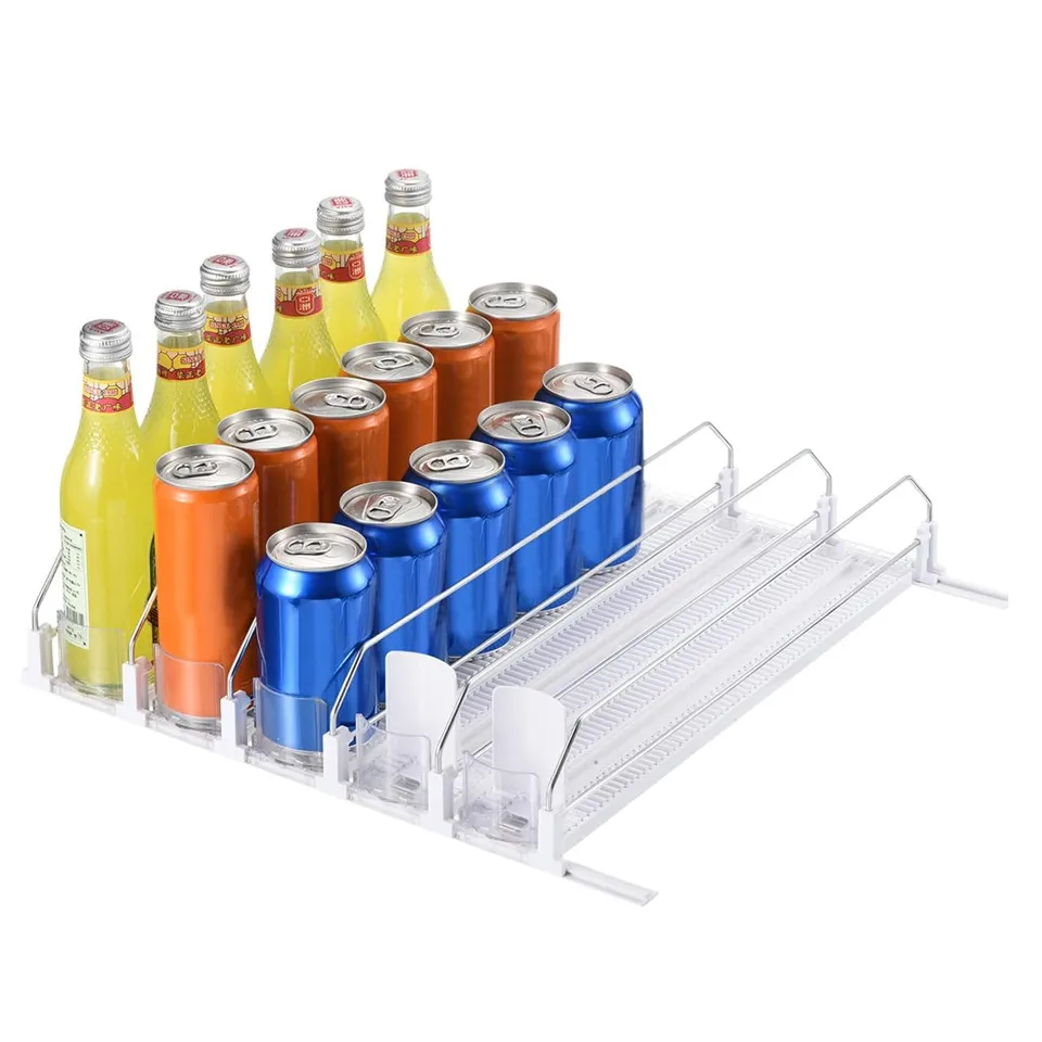 Beverage Can Dispenser Rack Automatic Vending Machine Pusher Tray Rack Soda Can Organizer Beverage Can Rack Shelf Pusher Glide