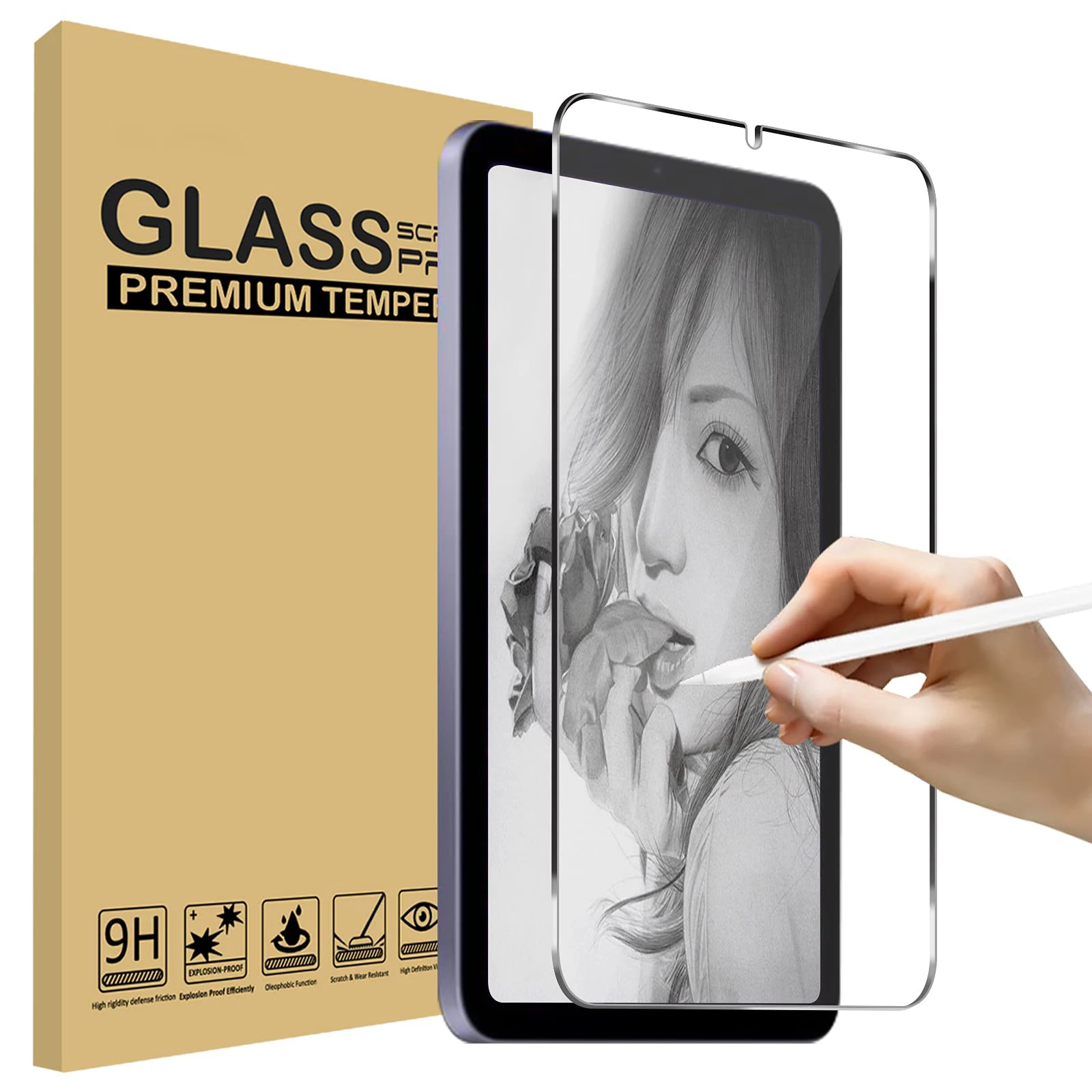 

Anti-scratch clear screen protector tempered glass for ipad mini 6 2021