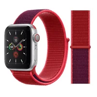 

New Colors 40mm 44mm Nylon Sport Loop pomegranate Strap For Apple Watch Series 5 Strap