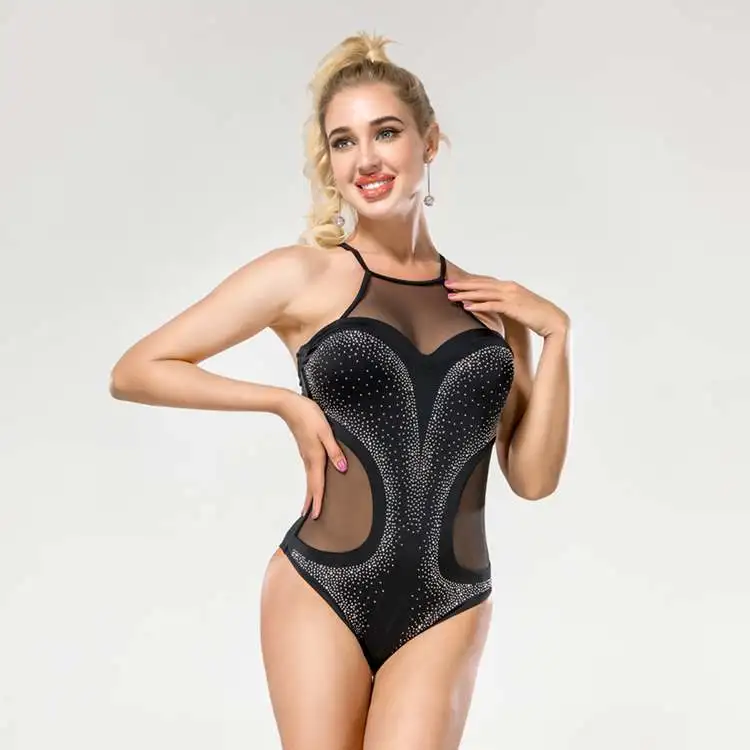 

Top Selling Bikini 2021 New One Piece Swimsuit Diamond Decor Women Swimwear