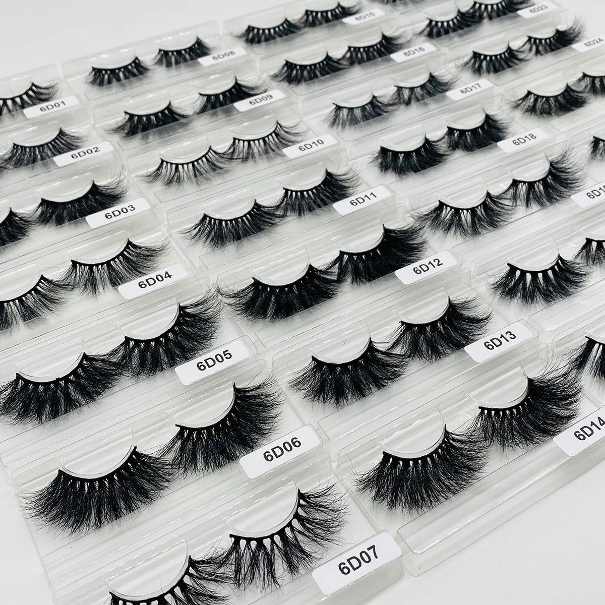 

Siberian Real Mink Thick 25 MM Eyelashes Strips Bulk Low MOQ Fluffy Curly Mink Lashes 3D Mink Fake Eye Lashes Wholesale, Black color