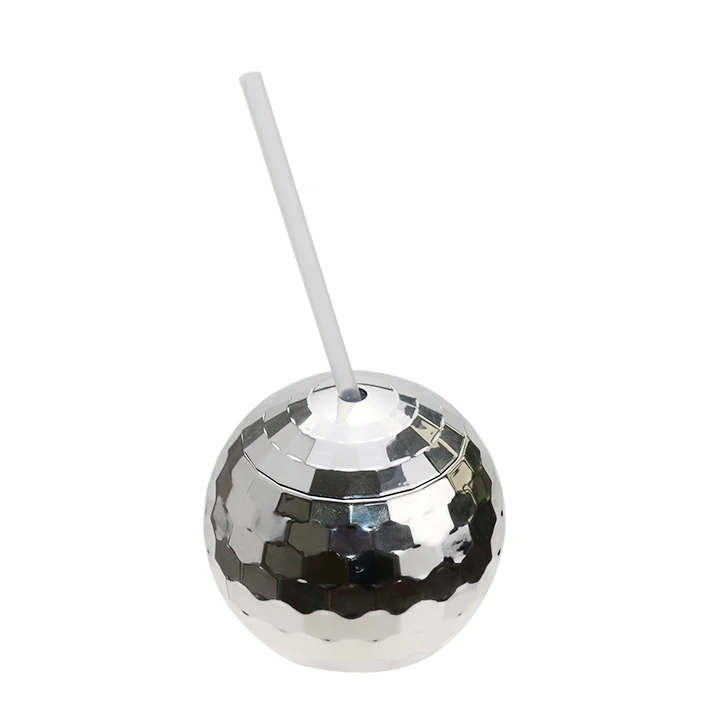 disco ball tumbler with straw