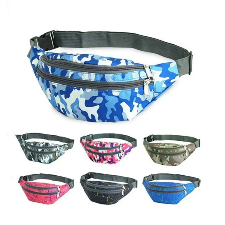 

Hiking Travel Oxford Fanny Pack Women Custom Logo Military Waterproof Camouflage Waist Bag For Men, 8 colors